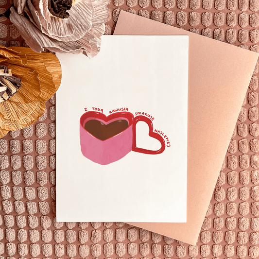 Kartka Kawa/ Herbatka z Tobą - Rysunkografia