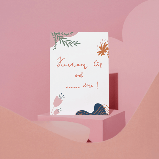 Kartka Kocham Cię od - Rysunkografia