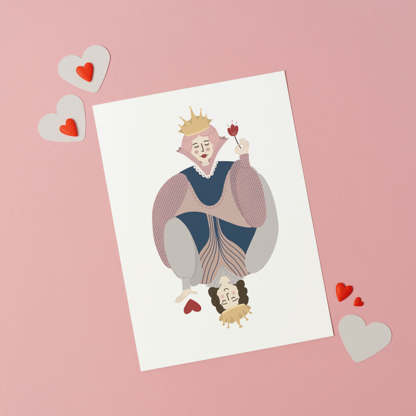 Kartka Król i Królowa - Rysunkografia
