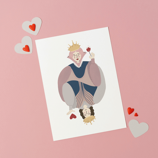 Kartka Król i Królowa - Rysunkografia