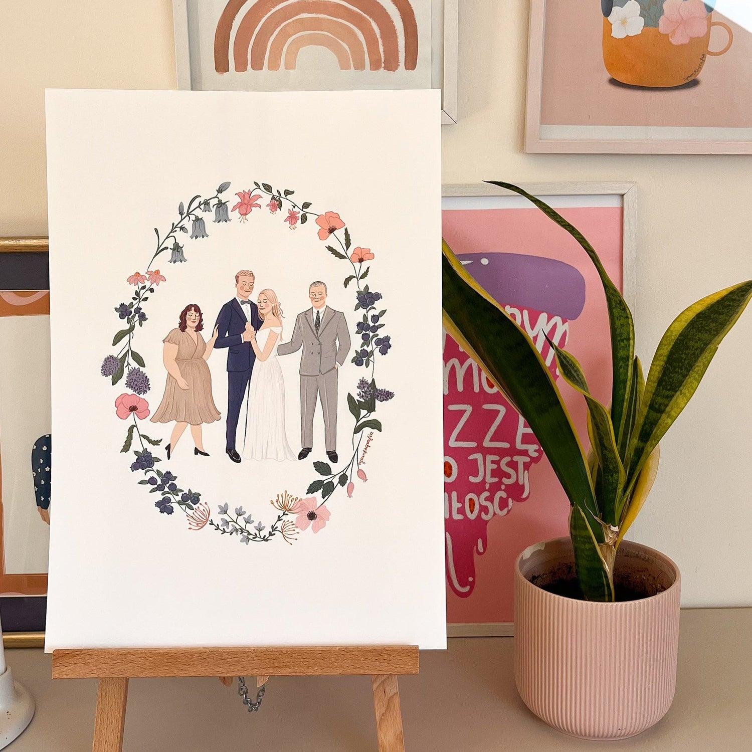podziękowania ślubne dla Rodziców - Rysunkografia