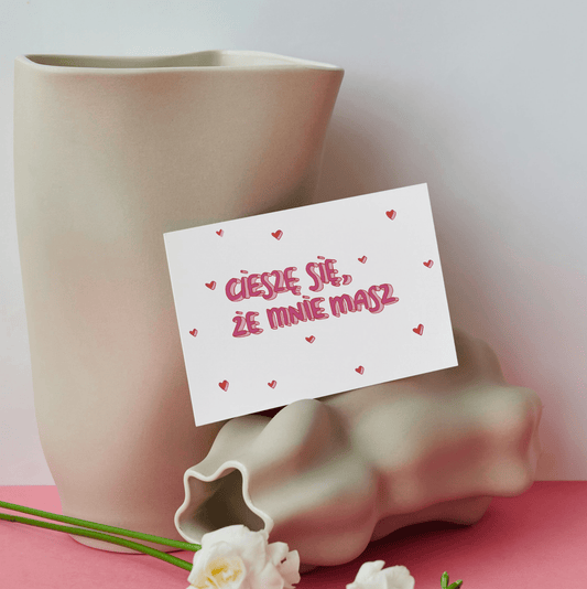 Kartka Cieszę się, że mnie masz - Rysunkografia
