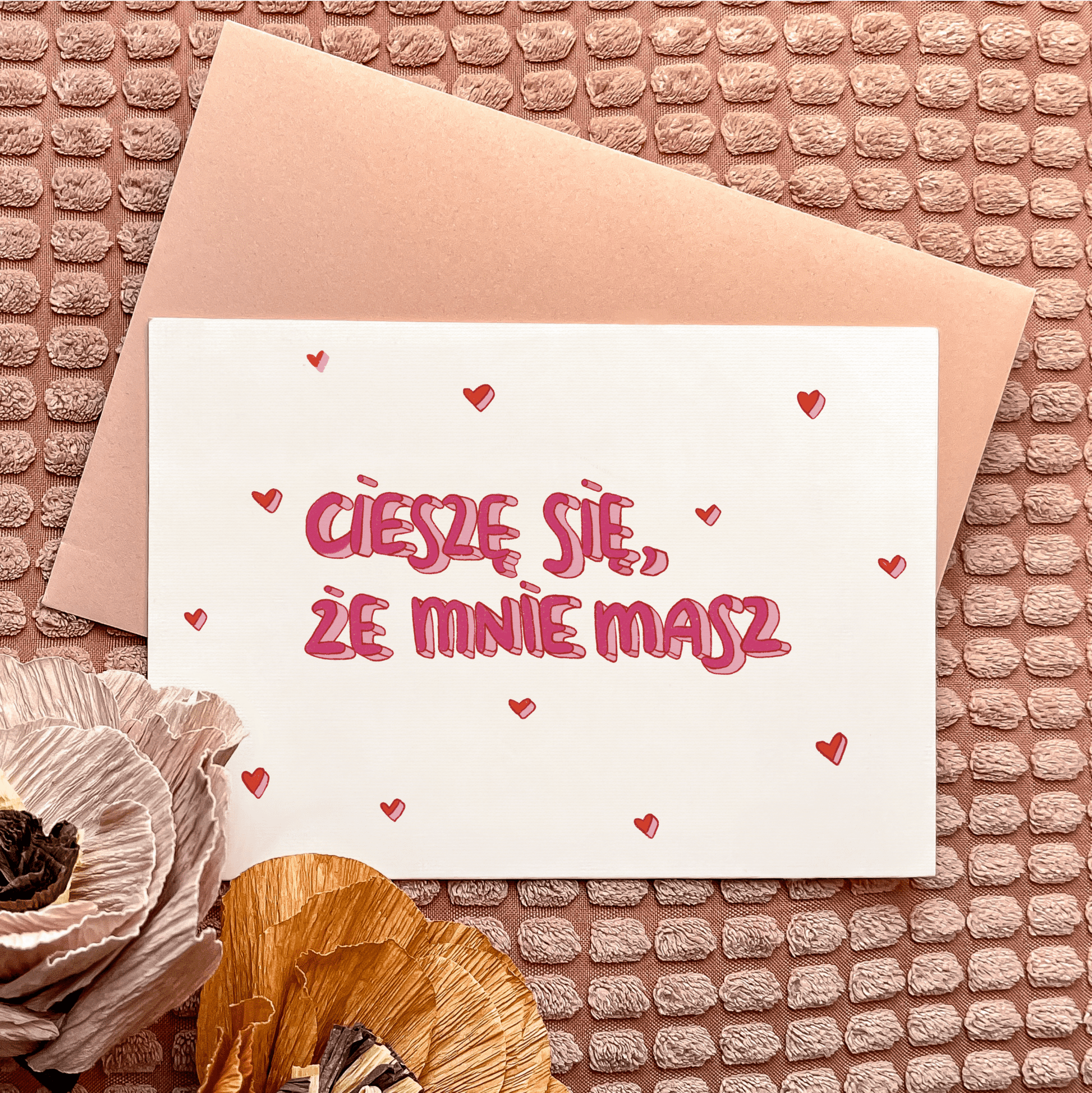 Kartka Cieszę się, że mnie masz - Rysunkografia