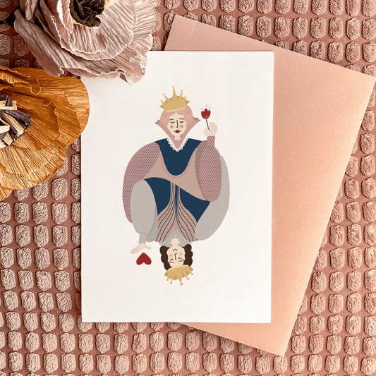 Kartka Król i Królowa - Rysunkografia