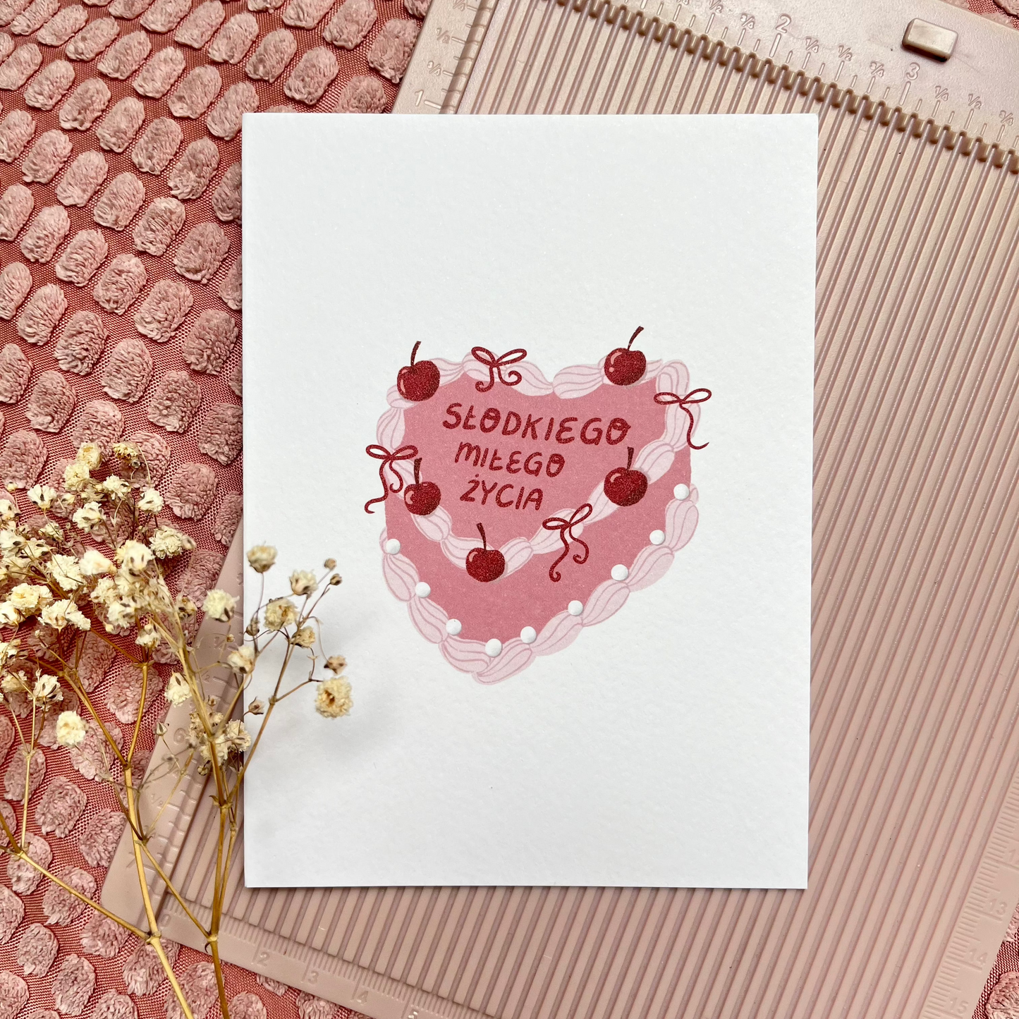 Kartka Tort Słodkiego Miłego Życia