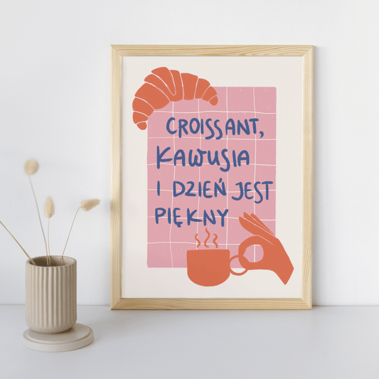 Plakat Croissant i Kawusia - Rysunkografia