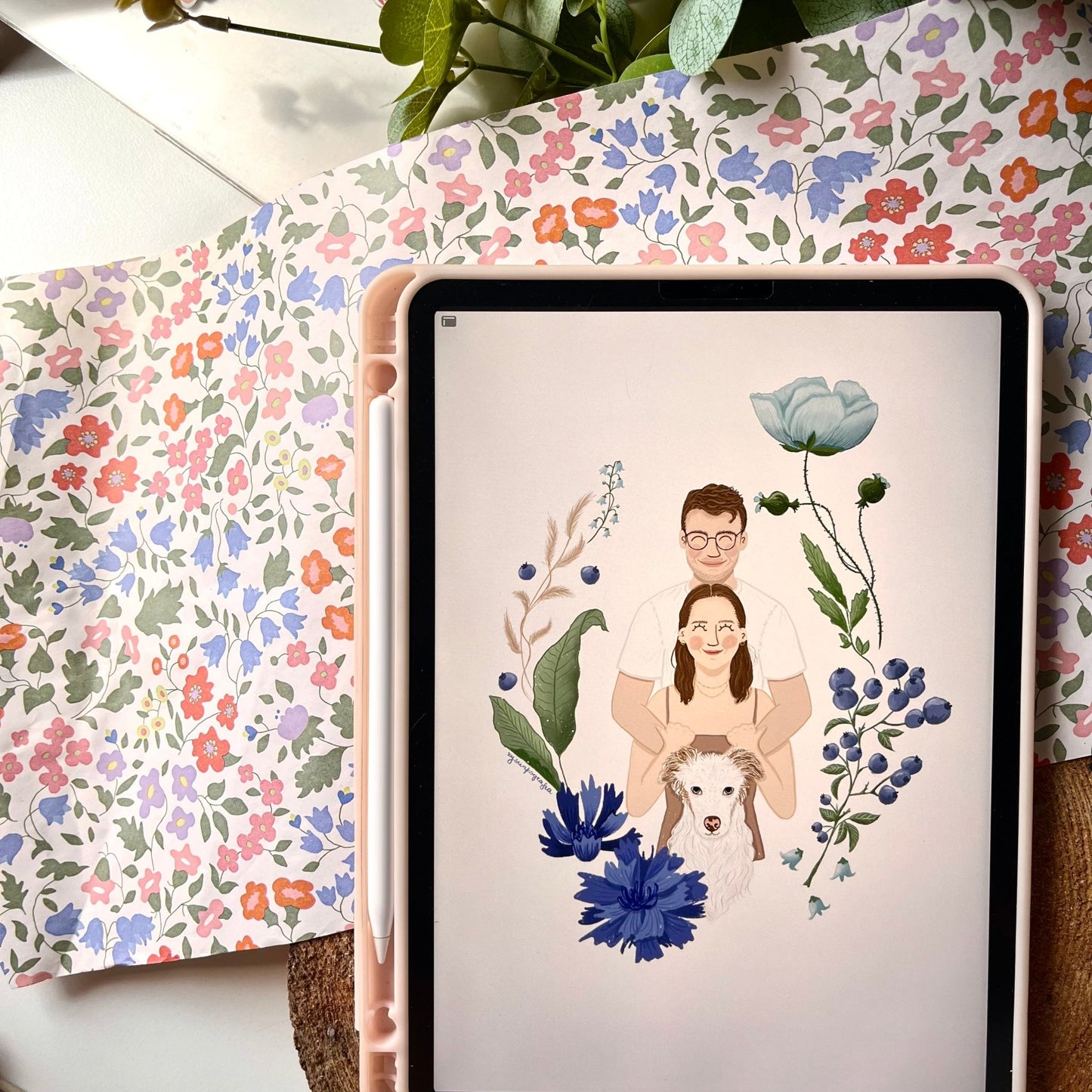 Portret w Wianku - Rysunkografia