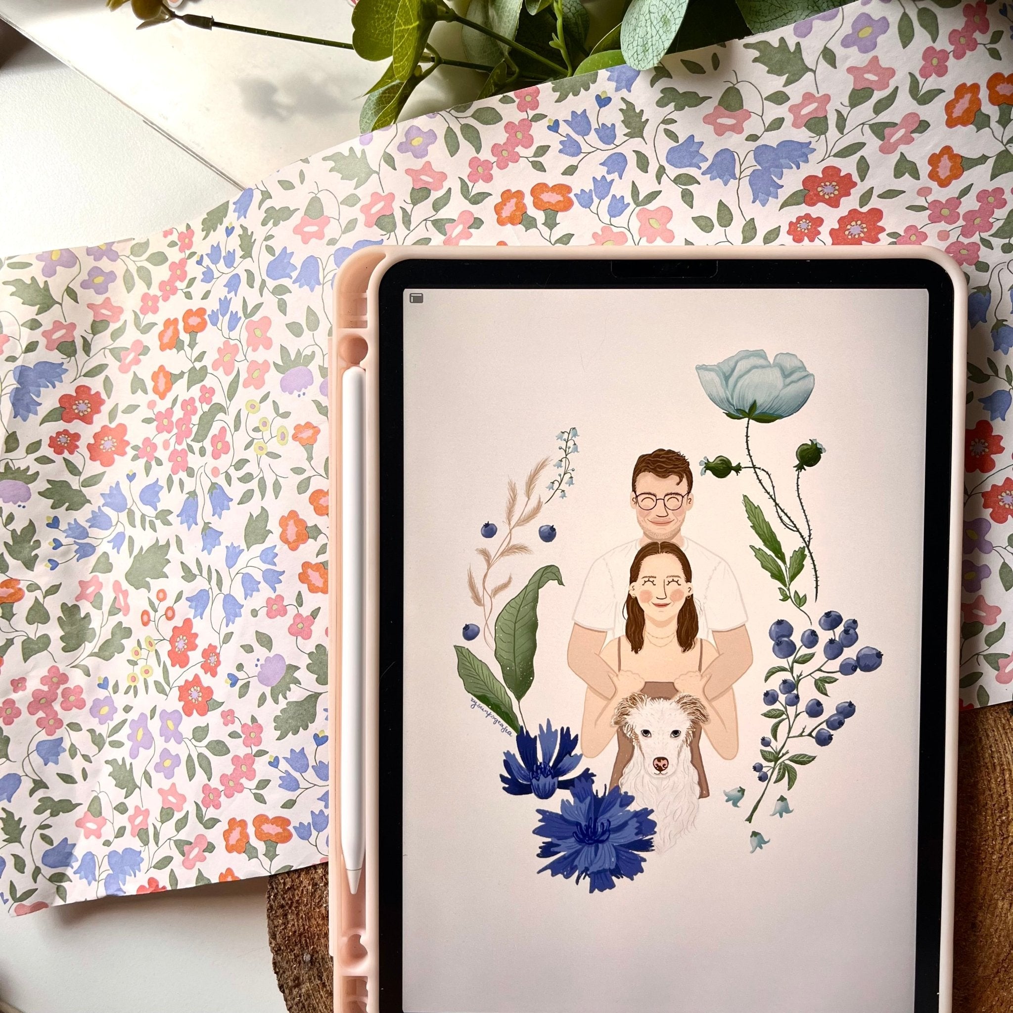 Portret w Wianku - Rysunkografia